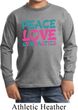 Kids Gymnast Shirt Peace Love Gymnastics Long Sleeve Tee T-Shirt