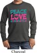 Kids Gymnast Shirt Peace Love Gymnastics Long Sleeve Tee T-Shirt