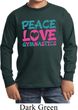 Kids Gymnast Shirt Peace Love Gymnastics Long Sleeve Tee T-Shirt