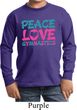 Kids Gymnast Shirt Peace Love Gymnastics Long Sleeve Tee T-Shirt