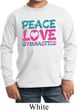 Kids Gymnast Shirt Peace Love Gymnastics Long Sleeve Tee T-Shirt