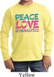 Kids Gymnast Shirt Peace Love Gymnastics Long Sleeve Tee T-Shirt