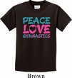 Kids Gymnast Shirt Peace Love Gymnastics Tee T-Shirt