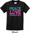 Kids Gymnast Shirt Peace Love Gymnastics Tee T-Shirt