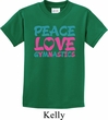 Kids Gymnast Shirt Peace Love Gymnastics Tee T-Shirt