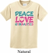 Kids Gymnast Shirt Peace Love Gymnastics Tee T-Shirt
