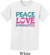 Kids Gymnast Shirt Peace Love Gymnastics Tee T-Shirt