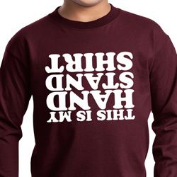 Kids Gymnast Shirt This Is My Handstand Shirt Long Sleeve Tee T-Shirt