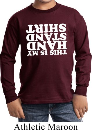 Kids Gymnast Shirt This Is My Handstand Shirt Long Sleeve Tee T-Shirt