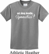 Kids Gymnast Shirt White Eat Sleep Breathe Gymnastics Tee T-Shirt