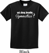 Kids Gymnast Shirt White Eat Sleep Breathe Gymnastics Tee T-Shirt
