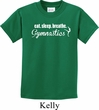 Kids Gymnast Shirt White Eat Sleep Breathe Gymnastics Tee T-Shirt