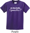 Kids Gymnast Shirt White Eat Sleep Breathe Gymnastics Tee T-Shirt
