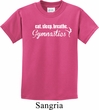 Kids Gymnast Shirt White Eat Sleep Breathe Gymnastics Tee T-Shirt