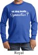 Kids Gymnast Shirt White Eat Sleep Gymnastics Long Sleeve Tee T-Shirt