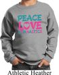 Kids Gymnast Sweatshirt Peace Love Gymnastics Sweat Shirt