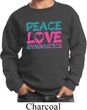 Kids Gymnast Sweatshirt Peace Love Gymnastics Sweat Shirt