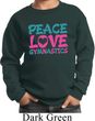 Kids Gymnast Sweatshirt Peace Love Gymnastics Sweat Shirt