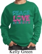 Kids Gymnast Sweatshirt Peace Love Gymnastics Sweat Shirt