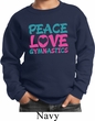 Kids Gymnast Sweatshirt Peace Love Gymnastics Sweat Shirt