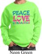 Kids Gymnast Sweatshirt Peace Love Gymnastics Sweat Shirt