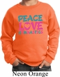 Kids Gymnast Sweatshirt Peace Love Gymnastics Sweat Shirt