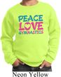 Kids Gymnast Sweatshirt Peace Love Gymnastics Sweat Shirt
