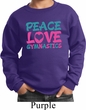 Kids Gymnast Sweatshirt Peace Love Gymnastics Sweat Shirt