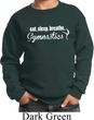 Kids Gymnast Sweatshirt White Eat Sleep Breathe Gymnastics Sweat Shirt