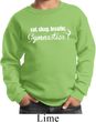 Kids Gymnast Sweatshirt White Eat Sleep Breathe Gymnastics Sweat Shirt