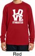 Kids Gymnastics Shirt Love Gymnastics Dry Wicking Long Sleeve T-Shirt