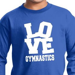 Kids Gymnastics Shirt Love Gymnastics Long Sleeve Tee T-Shirt