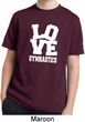 Kids Gymnastics Shirt Love Gymnastics Moisture Wicking Tee T-Shirt