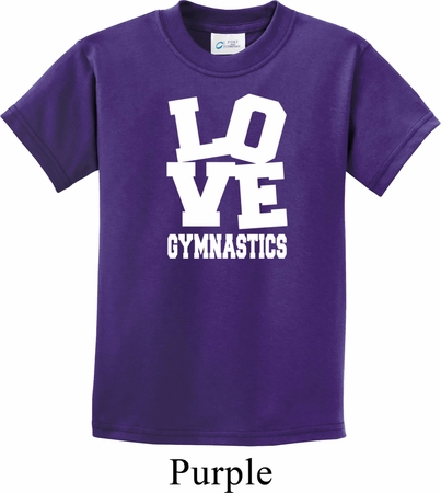 Kids Gymnastics Shirt Love Gymnastics Tee T-Shirt