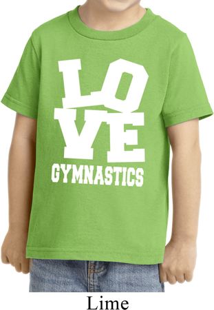 Kids Gymnastics Shirt Love Gymnastics Toddler Tee T-Shirt