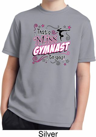 Kids Gymnastics Shirt Miss Gymnast To You Moisture Wicking Tee T-Shirt