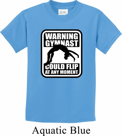 Kids Gymnastics Shirt Warning Gymnast Tee T-Shirt