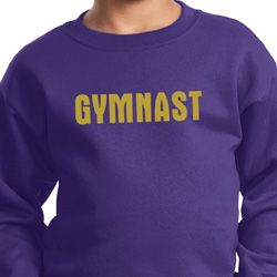 Kids Gymnastics Sweatshirt Gold Shimmer Gymnast Sweat Shirt Kids Gymnastics Sweatshirt Gold Shimmer Gymnast Sweat Shirt