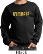 Kids Gymnastics Sweatshirt Gold Shimmer Gymnast Sweat Shirt