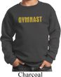 Kids Gymnastics Sweatshirt Gold Shimmer Gymnast Sweat Shirt