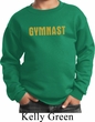 Kids Gymnastics Sweatshirt Gold Shimmer Gymnast Sweat Shirt