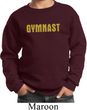 Kids Gymnastics Sweatshirt Gold Shimmer Gymnast Sweat Shirt