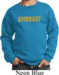 Kids Gymnastics Sweatshirt Gold Shimmer Gymnast Sweat Shirt