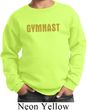 Kids Gymnastics Sweatshirt Gold Shimmer Gymnast Sweat Shirt
