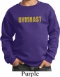 Kids Gymnastics Sweatshirt Gold Shimmer Gymnast Sweat Shirt