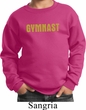 Kids Gymnastics Sweatshirt Gold Shimmer Gymnast Sweat Shirt