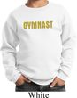 Kids Gymnastics Sweatshirt Gold Shimmer Gymnast Sweat Shirt