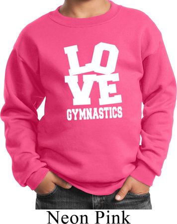 Kids Gymnastics Sweatshirt Love Gymnastics Sweat Shirt