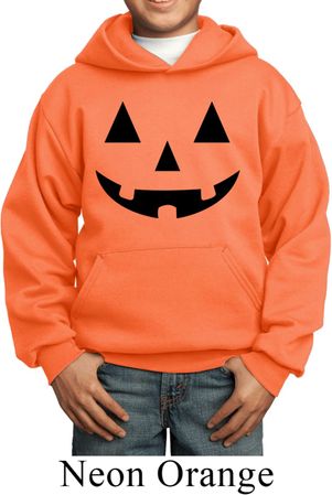 Kids Halloween Hoodie Black Jack O Lantern Hoody