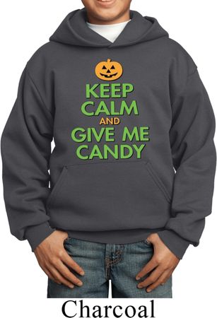 Kids Halloween Hoodie Keep Calm and Give Me Candy Hoody